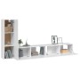 Set Mobili Porta TV 3 pz Bianco in Legno Multistrato