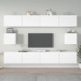 Set di Mobili Porta TV 6 pz Bianco in Legno Multistrato