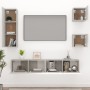 Set di Mobili Porta TV 5 pz Grigio Cemento in Legno Multistrato