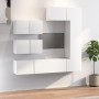 Set di Mobili Porta TV 6 pz Bianco in Legno Multistrato