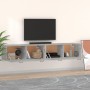 Mobili Parete 2 pz Grigio Cemento 100x36,5x35 cm in Multistrato
