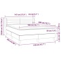 Giroletto a Molle con Materasso Marrone Scuro 140x200cm Tessuto