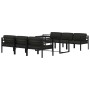 Set Divani da Giardino 7 pz con Cuscini in Alluminio Antracite