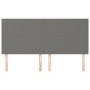 Testiera 4 pz Grigio Scuro 80x5x78/88 cm in Tessuto