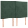 Testiere 4 pz Verde Scuro 72x5x78/88 cm in Velluto