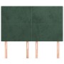 Testiere 4 pz Verde Scuro 72x5x78/88 cm in Velluto