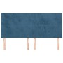 Testiere 4 pz Blu Scuro 100x5x78/88 cm in Velluto