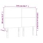 Testiere 4 pz Bianche 72x5x78/88 cm in Similpelle