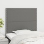 Testiere 2 pz Grigio Scuro 100x5x78/88 cm in Tessuto