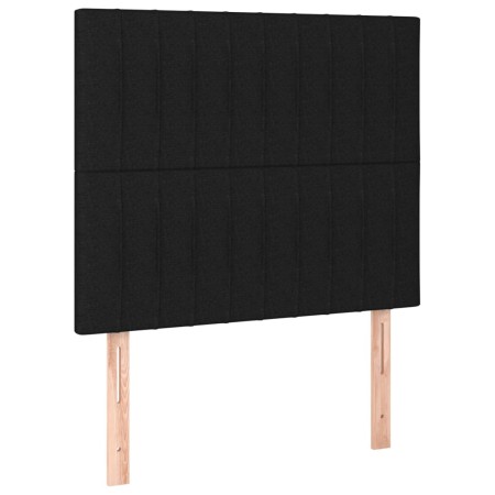 Testiere 2 pz Nero 100x5x78/88 cm in Tessuto