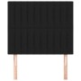 Testiere 2 pz Nero 100x5x78/88 cm in Tessuto