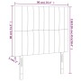 Testiera 2 pz Rosa 90x5x78/88 cm in Velluto
