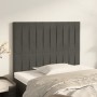 Testiere 2 pz Grigio Scuro 100x5x78/88 cm in Velluto