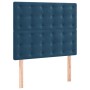 Testiera 2 pz Blu scuro 90x5x78/88 cm in Velluto