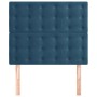 Testiera 2 pz Blu scuro 90x5x78/88 cm in Velluto