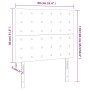 Testiera 2 pz Blu scuro 90x5x78/88 cm in Velluto