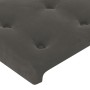 Testiere 4 pz Grigio Scuro 100x5x78/88 cm in Velluto