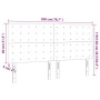 Testiere 4 pz Grigio Scuro 100x5x78/88 cm in Velluto
