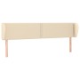 Testiera ad Orecchio Crema 183x23x78/88 cm in Tessuto