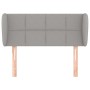 Testiera ad Orecchio Grigio Chiaro 83x23x78/88 cm in Tessuto