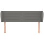 Testiera ad Orecchio Grigio Scuro 147x23x78/88 cm in Tessuto