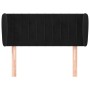 Testiera ad Orecchio Nera 83 x 23 x 78/88 cm in Velluto