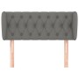 Testiera ad Orecchio Grigio Scuro 93x23x78/88 cm in Tessuto