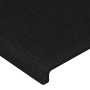 Testiera ad Orecchio Nera 147 x 23 x 118/128 cm in Tessuto