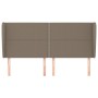 Testiera ad Orecchio Tortora 203x23x118/128 cm in Tessuto
