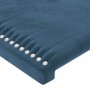 Testiera ad Orecchio Blu Scuro 147x23x118/128cm in Velluto