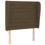 Testiera ad Orecchio Marrone Scuro 93x23x118/128 cm in Tessuto