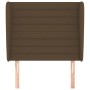 Testiera ad Orecchio Marrone Scuro 93x23x118/128 cm in Tessuto