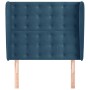 Testiera ad Orecchio Blu Scuro 103x23x118/128 cm in Velluto