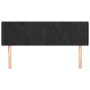 Testiera ad Orecchio Nera 147x16x78/88 cm in Velluto