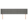 Testiera ad Orecchio Grigio Scuro 203x16x78/88 cm in Tessuto