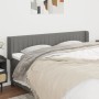 Testiera ad Orecchio Grigio Scuro 163x16x78/88 cm in Tessuto