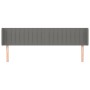 Testiera ad Orecchio Grigio Scuro 163x16x78/88 cm in Tessuto