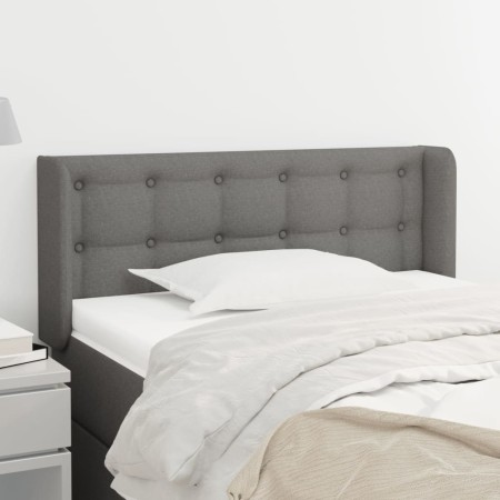 Testiera ad Orecchio Grigio Scuro 83x16x78/88 cm in Tessuto