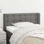 Testiera ad Orecchio Grigio Scuro 83x16x78/88 cm in Tessuto
