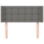 Testiera ad Orecchio Grigio Scuro 83x16x78/88 cm in Tessuto