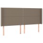 Testiera ad Orecchio Tortora 183x16x118/128 cm in Tessuto