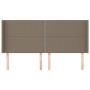 Testiera ad Orecchio Tortora 183x16x118/128 cm in Tessuto