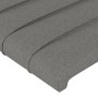 Testiera ad Orecchio Grigio Scuro 93x16x118/128 cm in Tessuto