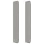 Testiera ad Orecchio Grigio Chiaro 183x16x118/128 cm in Tessuto