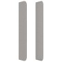 Testiera ad Orecchio Grigio Chiaro 163x16x118/128 cm in Tessuto
