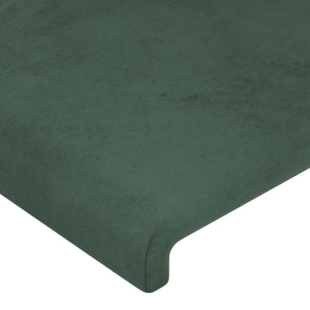 Testiera ad Orecchio Verde Scuro 147x23x118/128cm in Velluto