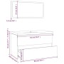 Set di Mobili da Bagno Grigio Sonoma in Legno Multistrato