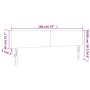 Testiera a LED Nera 160x5x78/88 cm in Similpelle