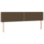 Testiera a LED Marrone Scuro 180x5x78/88 cm in Tessuto
