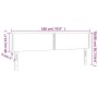 Testiera a LED Marrone Scuro 180x5x78/88 cm in Tessuto
